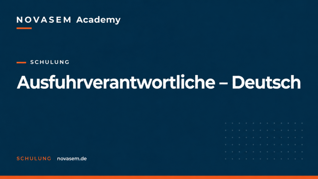 Ausfuhrverwantwortliche Deutsch