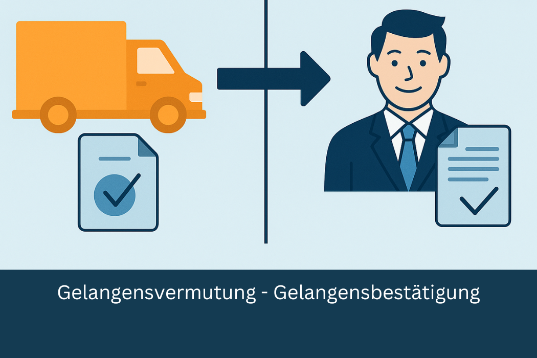 Gelangensvermutung und Gelangesbestätigung