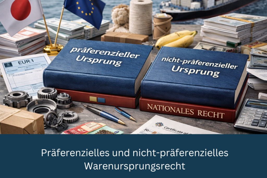 Präferenzielles und nicht-präferenzielles Warenursprungsrecht – Symbolbild für Warenursprung und Ursprungsregeln im internationalen Handel